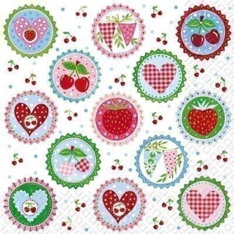 Hearts and Bunting Jolanda Paper Napkins by Stewo